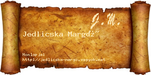 Jedlicska Margó névjegykártya